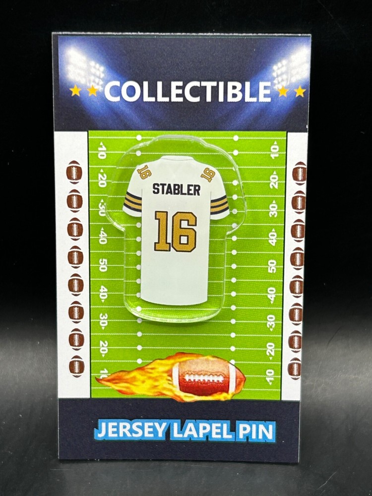 New Orleans Saints Kenny Stabler jersey lapel pin-Classic Who Dat Collectible