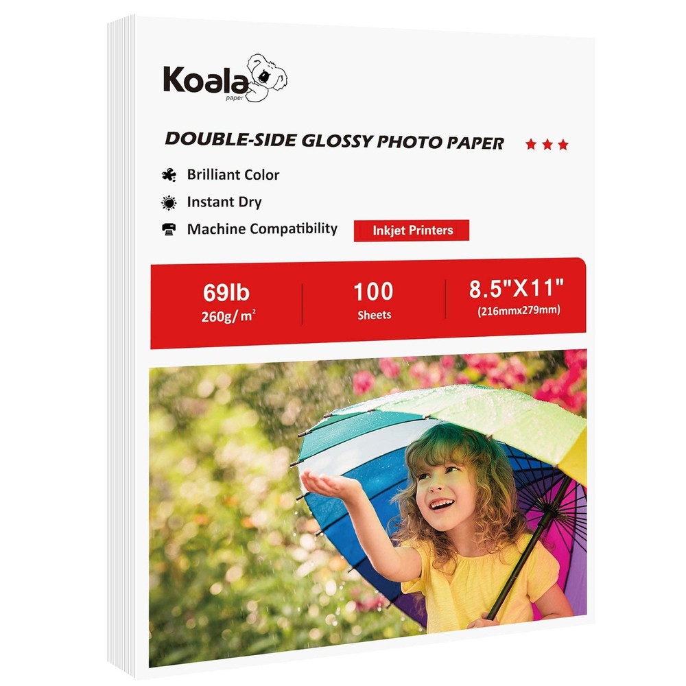 Koala 8.5x11 Heavyweight Double-Sided Glossy Photo Paper 10 Sheets