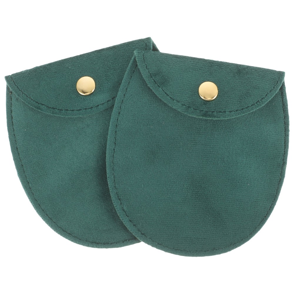 Elegant Green Pocket Watch Pouch Set 2pcs for Collectibles Storage