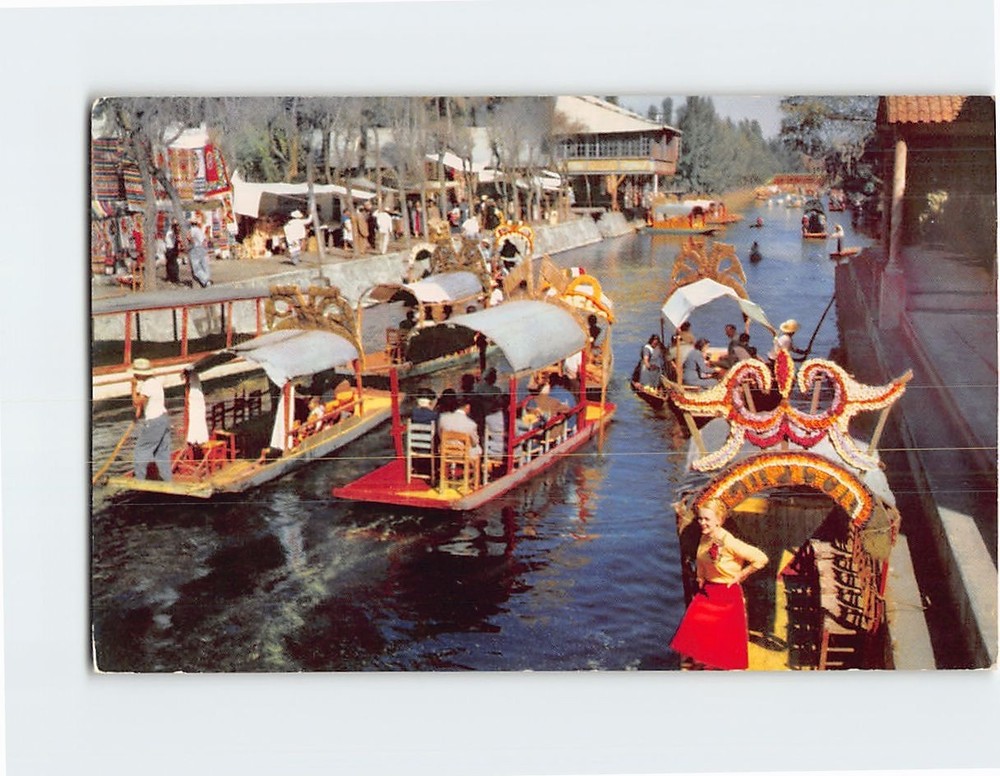 Postcard Floating Gardens of Xochimilco Mexico