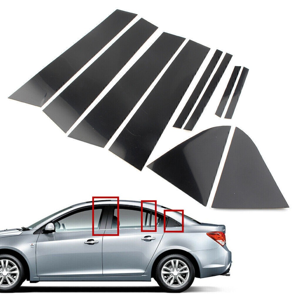 10x Kit Pillar Posts Door Piano Cover Trim For Chevrolet Cruze 2011-2015 2014