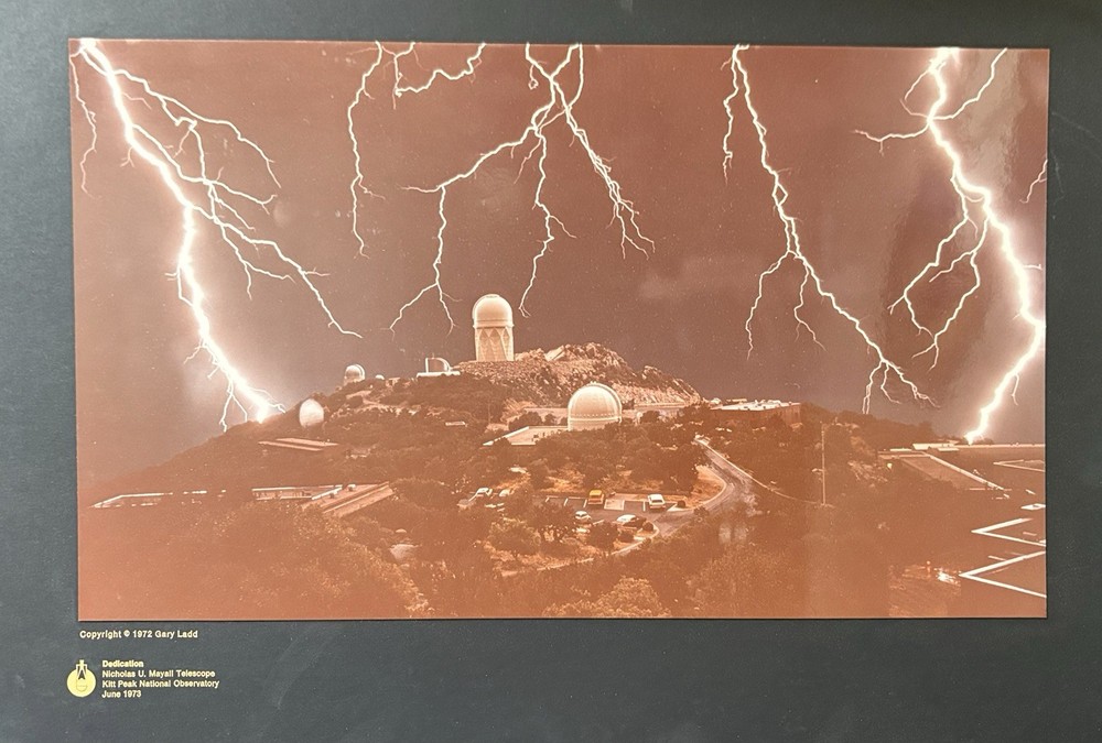 Gary Ladd KITT PEAK OBSERVATORY Lightning Photograph 1972 Original Photo