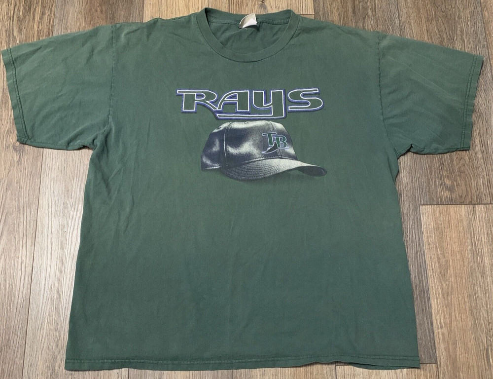 VTG Tampa Bay Devil Rays T Shirt Men's XL Green 90s Lee Sport Baseball MLB