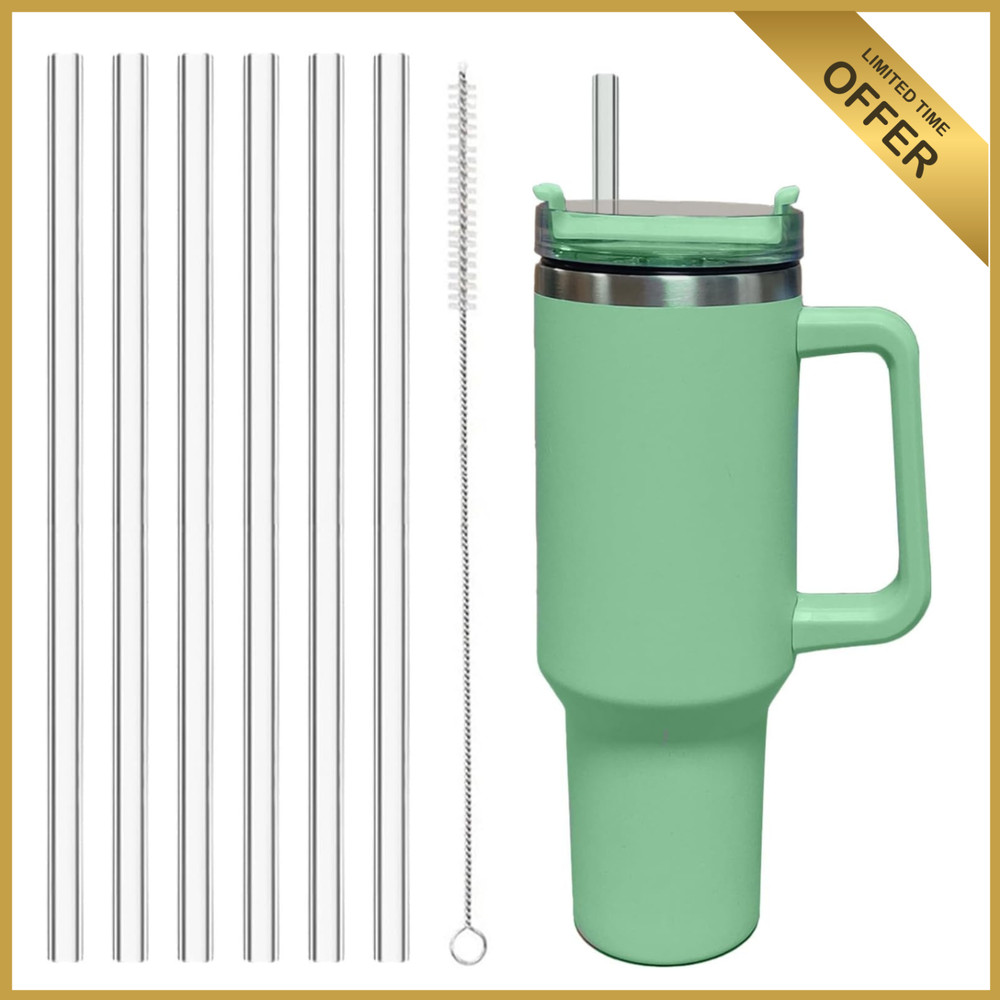 6 Pack Replacement Straws for Stanley 30 40 Oz Adventure Quencher Travel Tumbler
