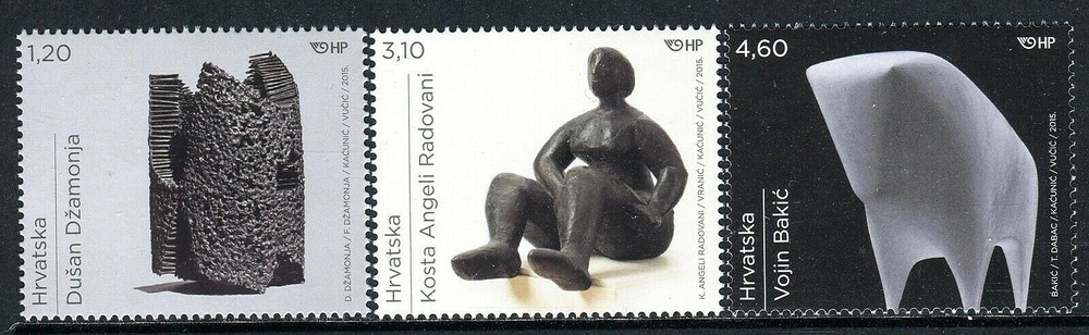 267 CROATIA 2015 - Art - Sculptures - Statuary - MNH Set