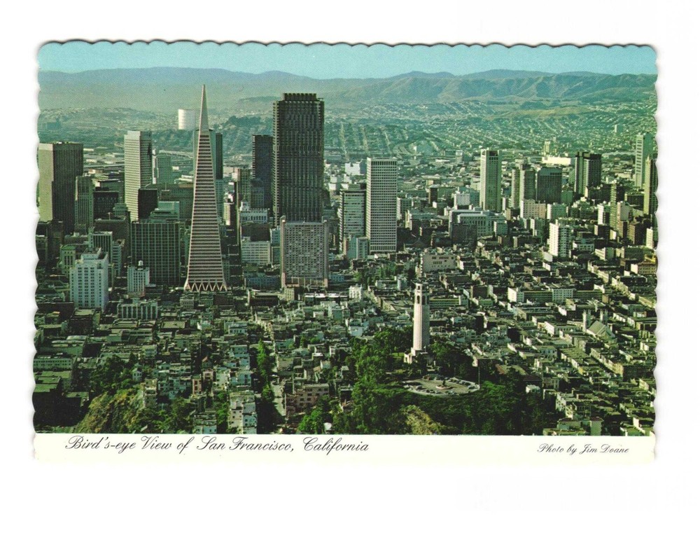 Birds Eye View of San Francisco CA vintage postcard Unposted