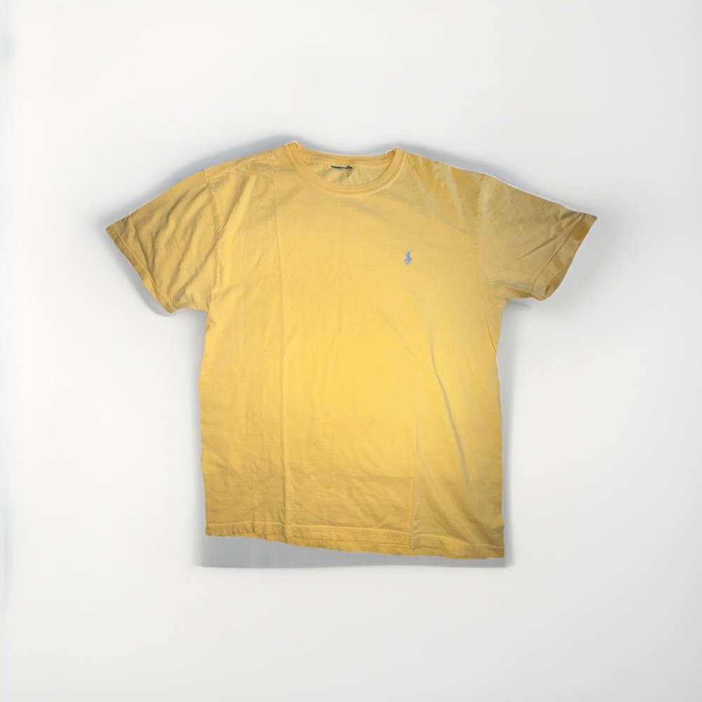 Polo Ralph Lauren Yellow Logo Cotton Men's Short Sleeve T-Shirt L