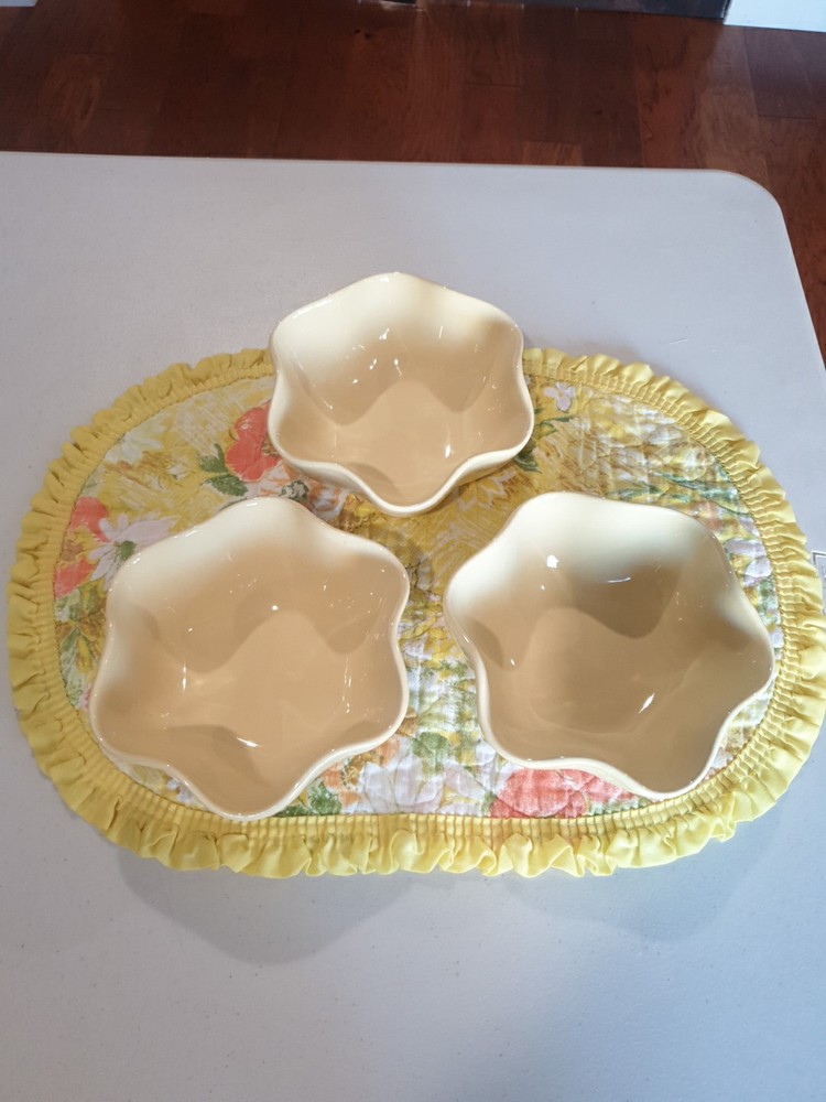 Gail Pittman Hospitality Collection Butter Yellow All Purpose Bowls Set Of 3
