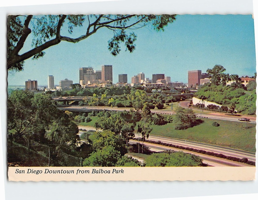 Postcard City Skyline from Balboa Park San Diego California USA