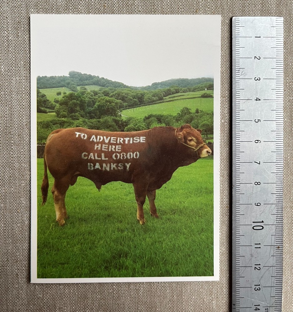 Banksy Turf War Original Postcard 2003