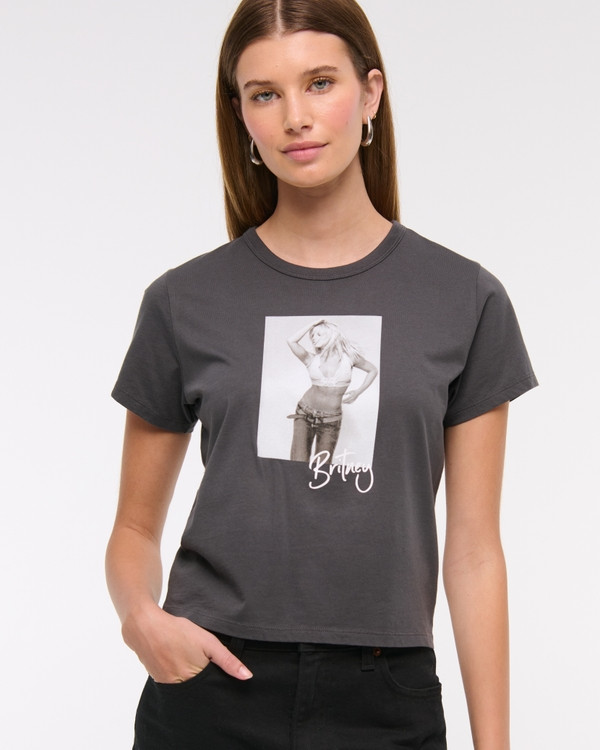 NWT Abercrombie & Fitch Short-Sleeve Britney Spears Graphic Skimming Tee