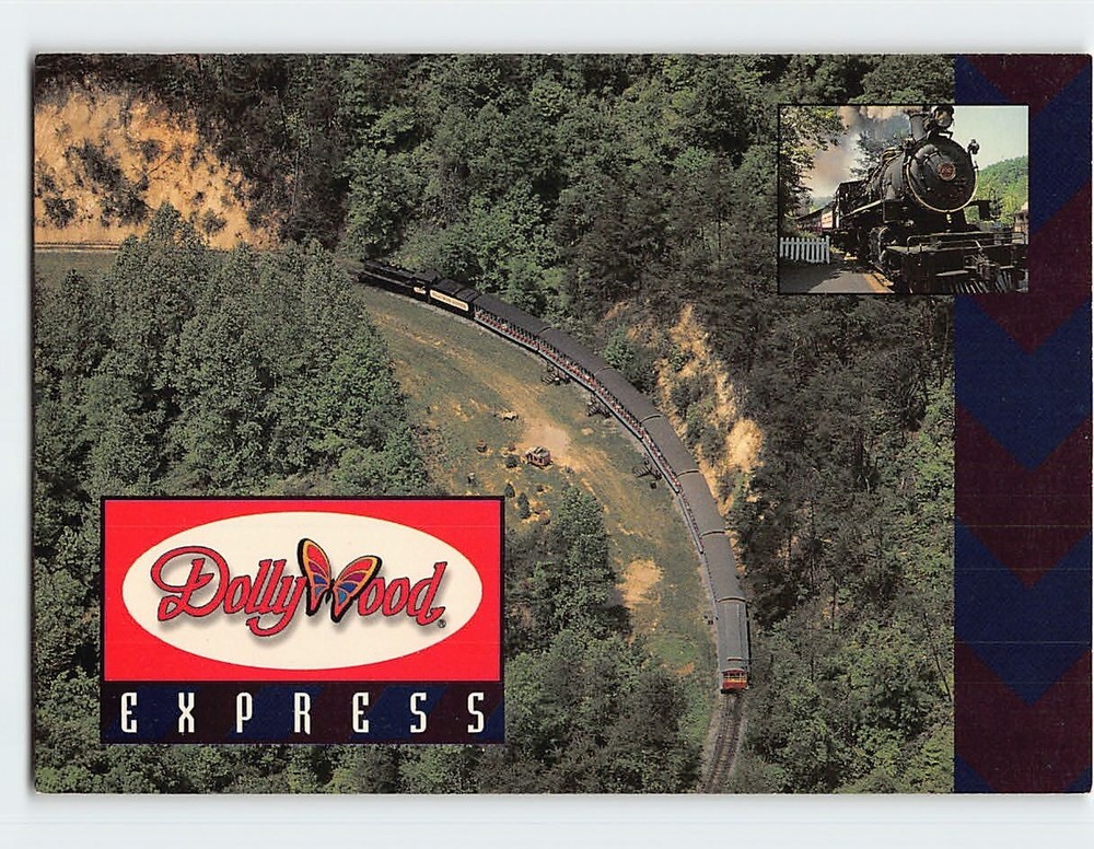 Postcard Dollywood Express Dollywood Pigeon Forge Tennessee USA