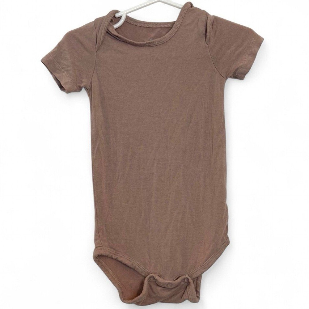 Kyte Baby 18-24 Month Bamboo One Piece Bodysuit Mocha Mousse Tan Brown Short
