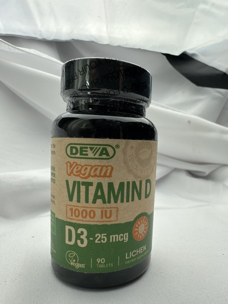 Vegan Vitamin D, D3, 25 mcg (1,000 IU), 90 Tablets Exp 10/25