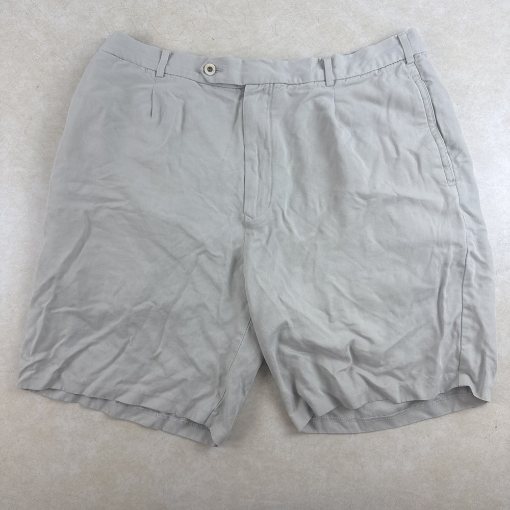 TOMMY BAHAMA Casual Relax Chino Shorts Men's 38 Khaki Silk