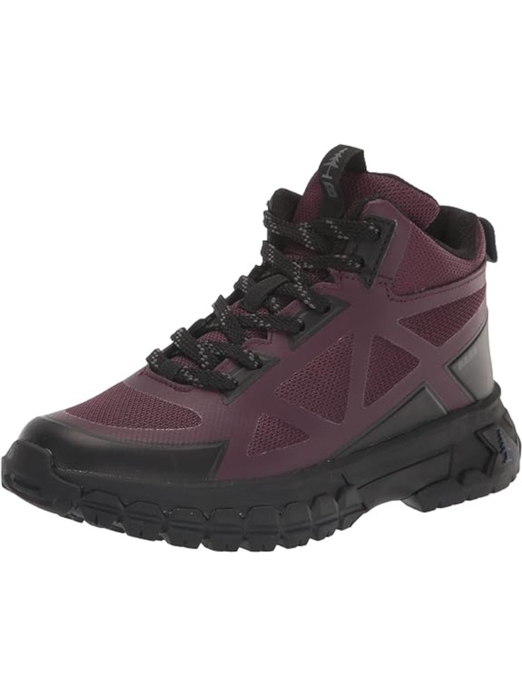 BASS OUTDOOR Womens Burgundy Mixed Media Peak Toe Platform Hiking Boots 8.5