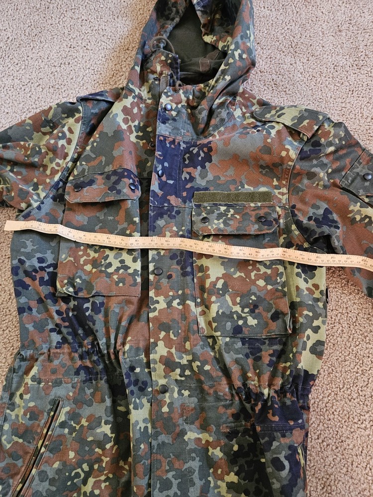 German Bundeswehr Jacket Mens medium Flecktarn Camo Parka Hooded  GR12