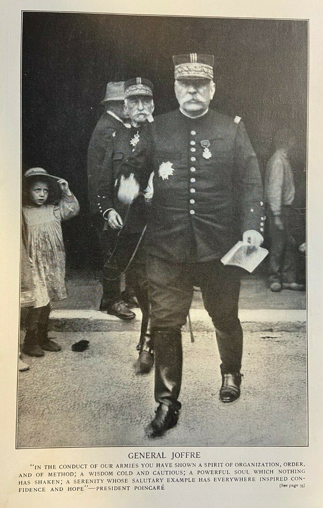 1915 Vintage Magazine Illustration French General Joseph Jacques Césaire Joffre