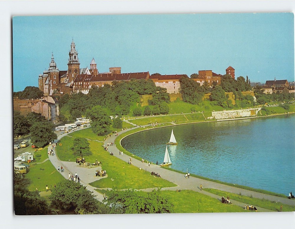 Postcard Wawel Castle & Hill in Krakow Poland