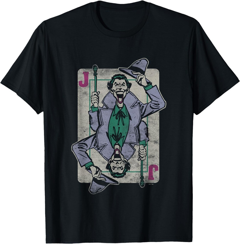 DC Comics Batman The Joker Vintage Playing Card T-Shirt