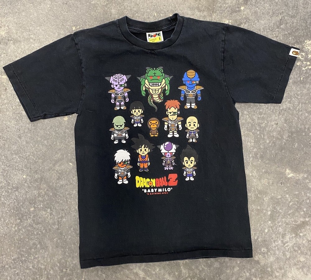 Bape Dragon Ball Z Mens Black T-Shirt Size Small Authentic A Bathing Ape