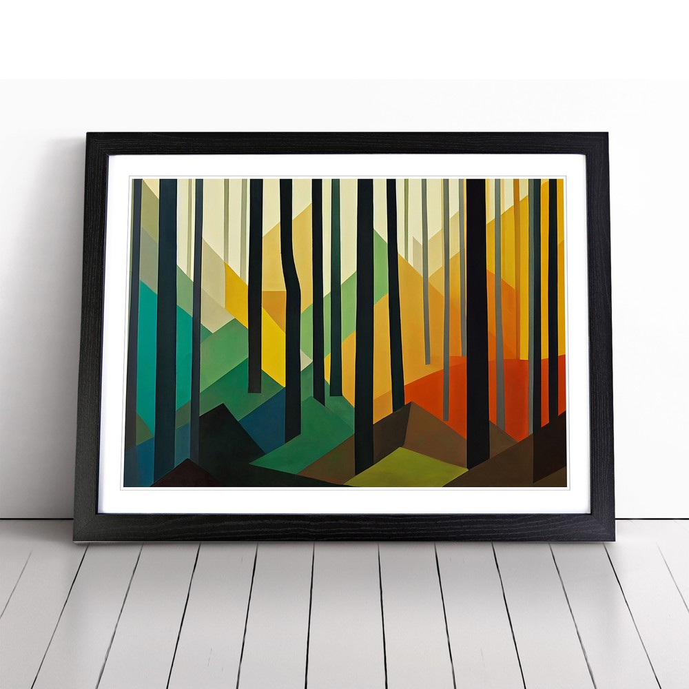 Extraordinary Abstract Forest Wall Art Print Framed Canvas Picture Poster Decor-image