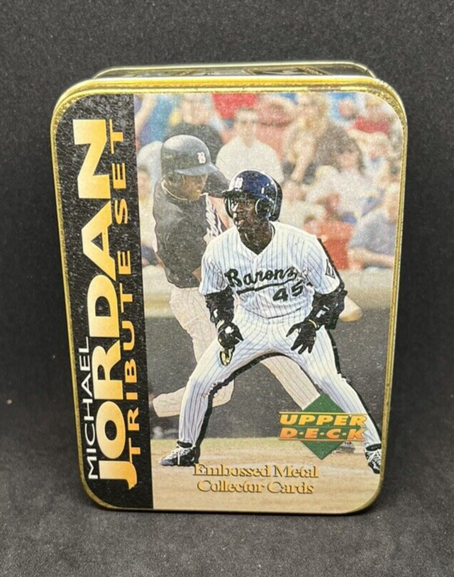 1995 Upper Deck Michael Jordan Tribute Set Tin - Embossed Metal Collector Cards