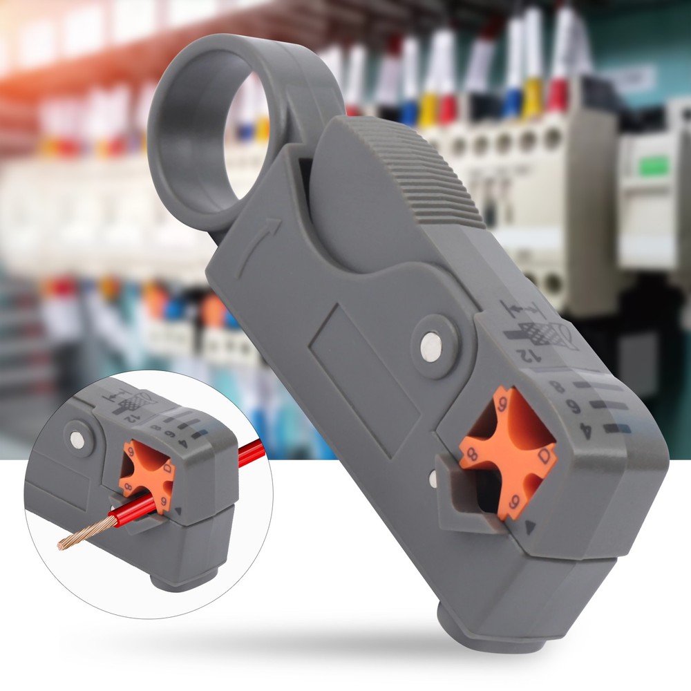 RG6 RG58 RG59 RG62 Coaxial Cable Stripper Tool Wire Cutter Coax Stripping Rotary