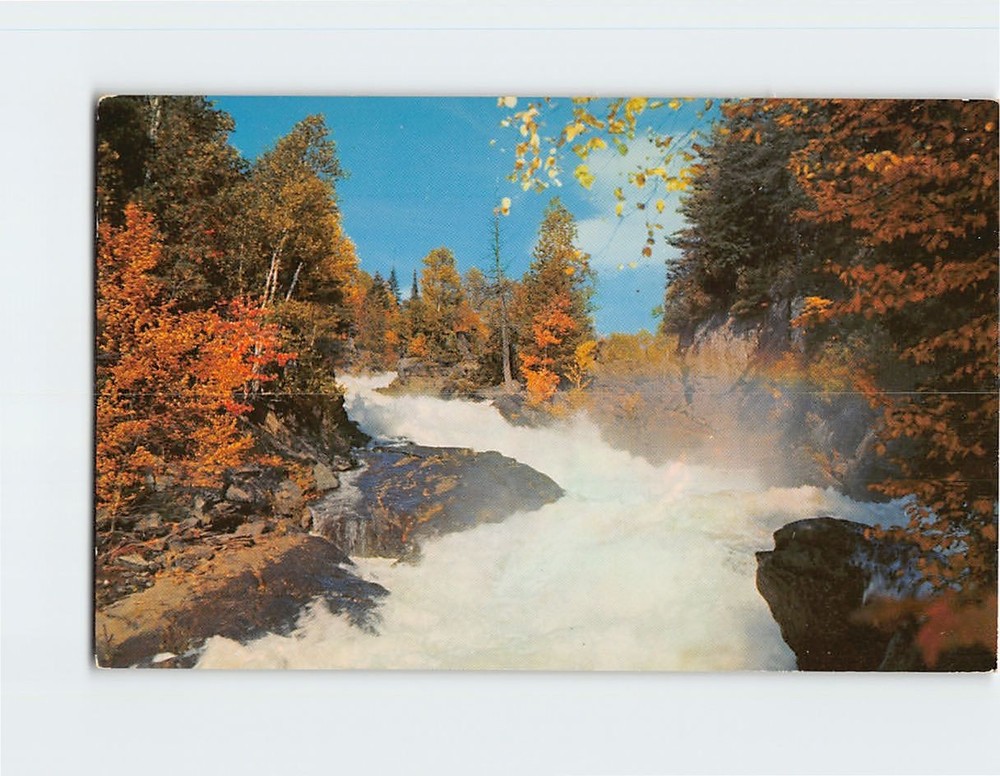Postcard Ragged Falls Oxtongue River Ontario Canada