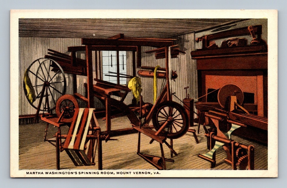Mount Vernon Historic Martha Washington's Spinning Room Virginia Postcard