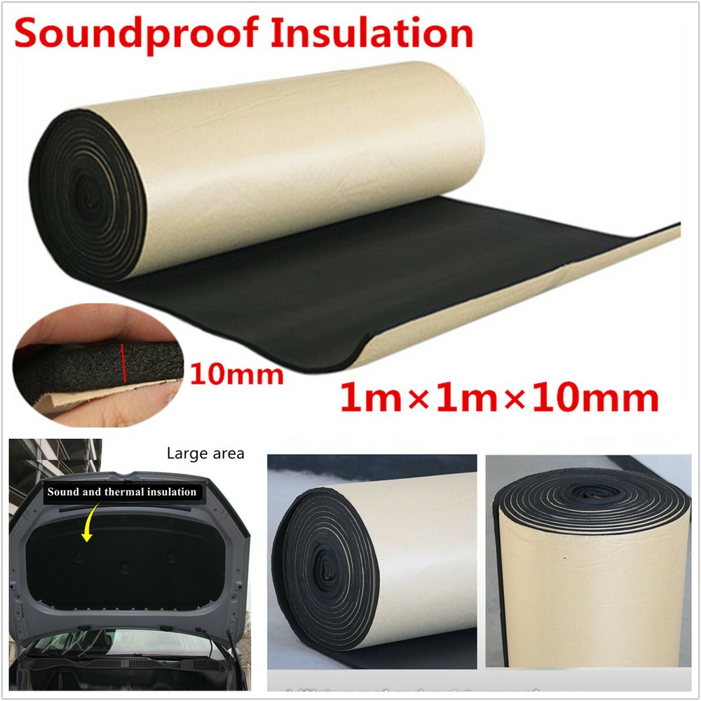 10mm Car Sound Proof Heat Shield Insulation Noise Deadening Acoustic Foam Mat