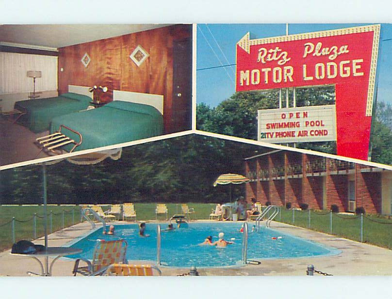 Unused Pre-1980 MOTEL SCENE Terre Haute Indiana IN  HJ9631@