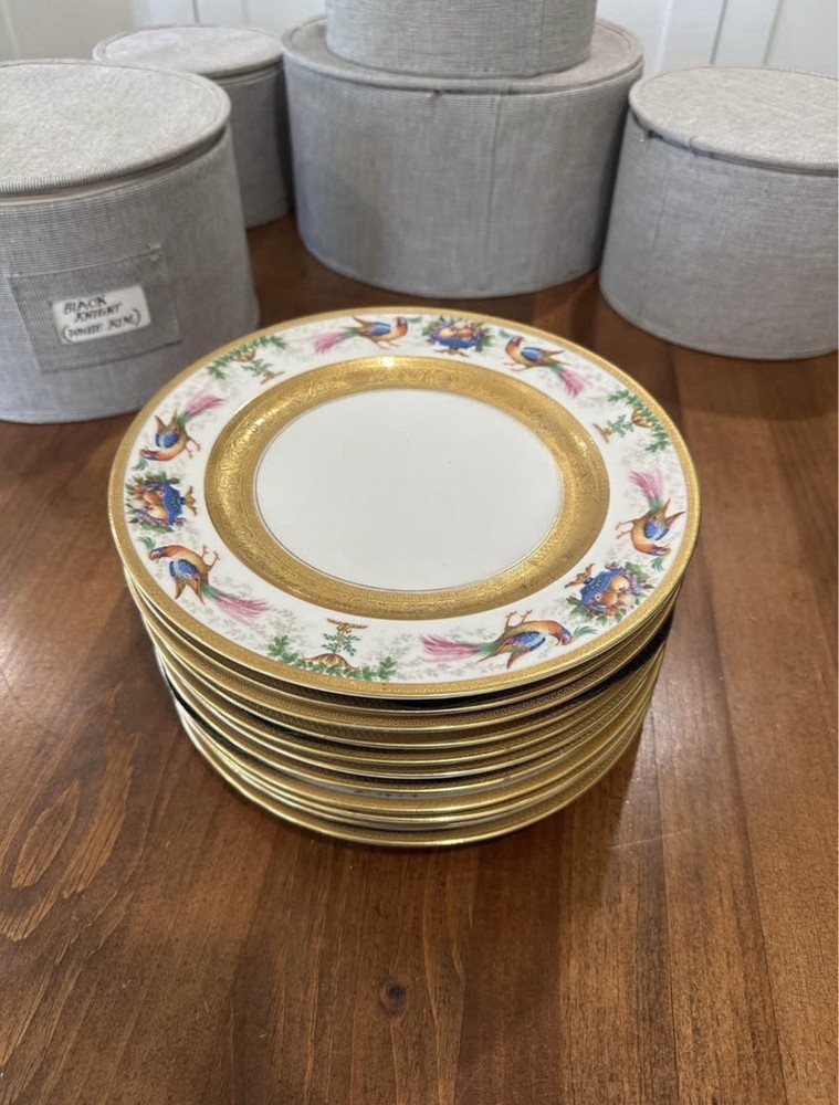 Black Knight White Pheasant (BLK70) Dinner Plates