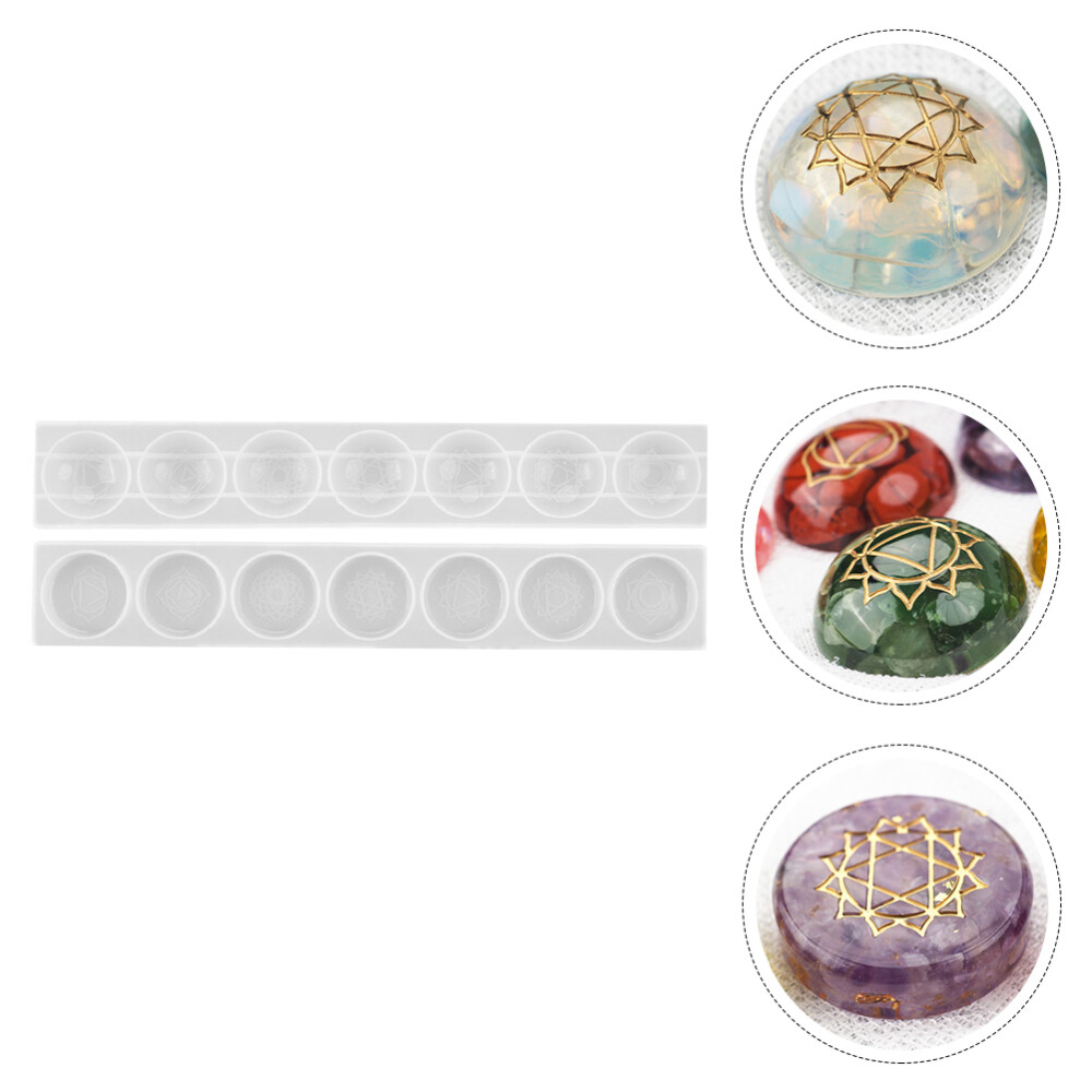 2PC Epoxy Resin Molds DIY Chakra Stone Silicone Casting