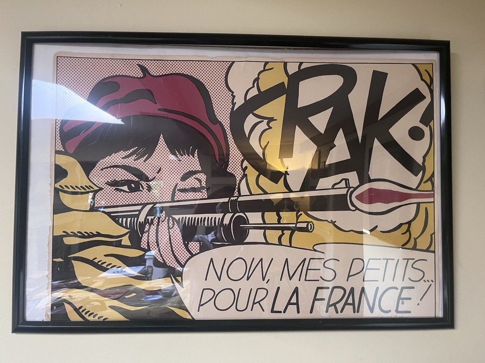 -Original- 1963 -ROY LICHTENSTEIN- CRAK! Signed Vintage POP ART Lithograph Print