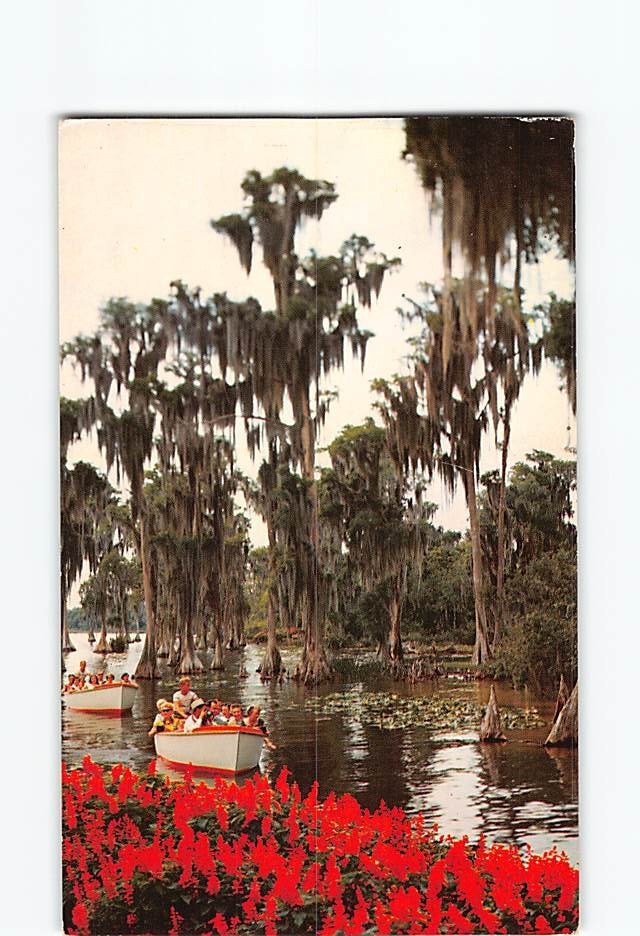 Postcard Sightseeing Boats at Floridas Cypress Gardens Florida USA