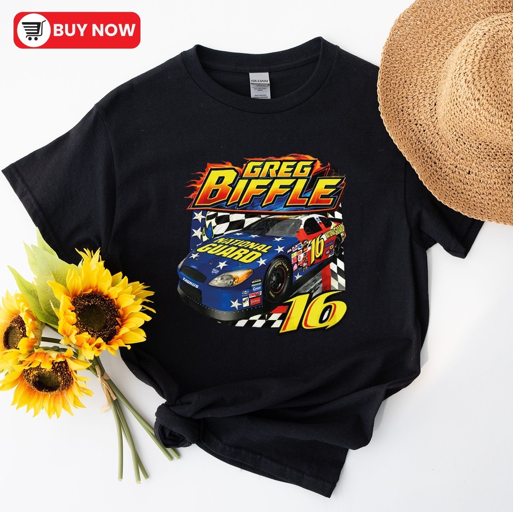 R.I.P #16 Greg Biffle Shirt, Vintage 90s Nascar Greg Biffle TShirt, S-5XL