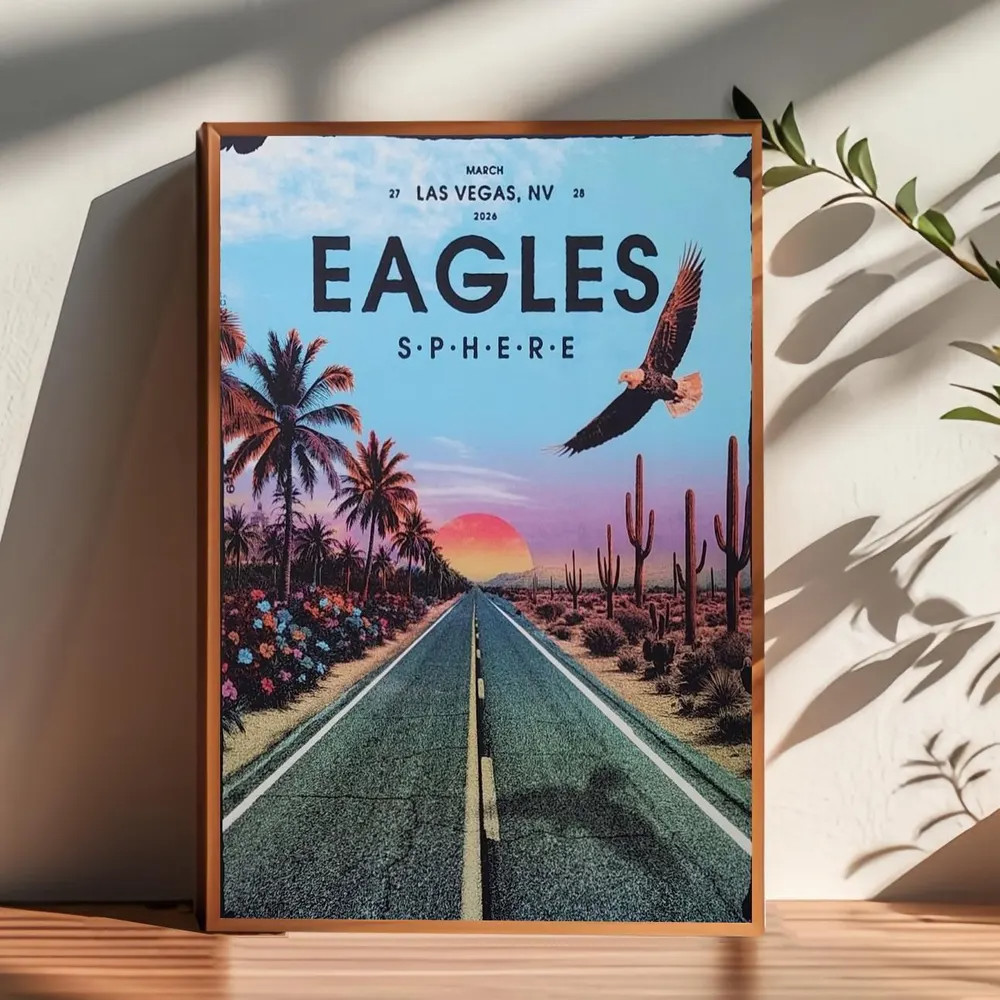 Eagles Sphere Las Vegas NV 2026 Poster Concert Wall Art Music Print