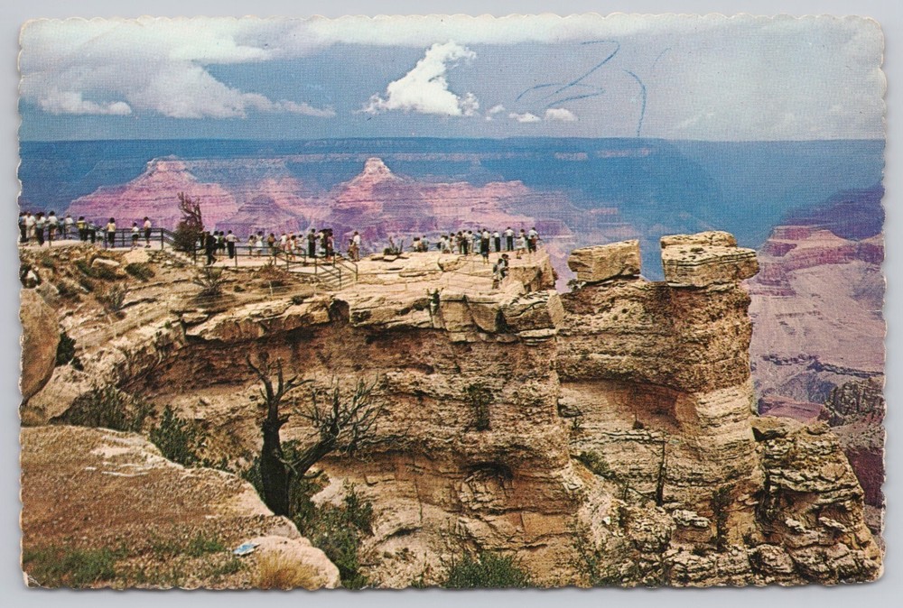 Grand Canyon National Park Arizona, Mother Point Lookout Area, Vintage Postcard
