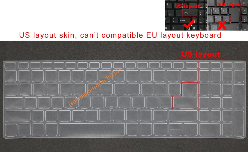 Protective Keyboard Cover Skin for Lenovo V15 and V140-15IW Laptops