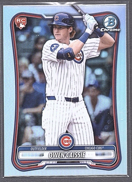 62 Owen Caissie, Chicago Cubs 2026 Bowman Chrome Red RC Variation