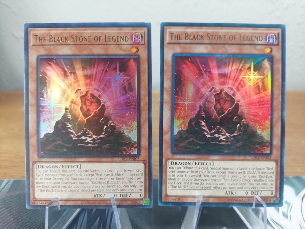 YUGIOH   The Black Stone of Legend LDK2-ENJ05 -Ultra Rare - Unlimited Ed LP & MP