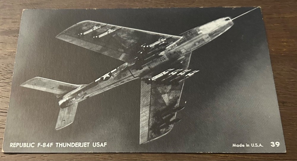 Postcard Republic F-84F Thunderjet USAF