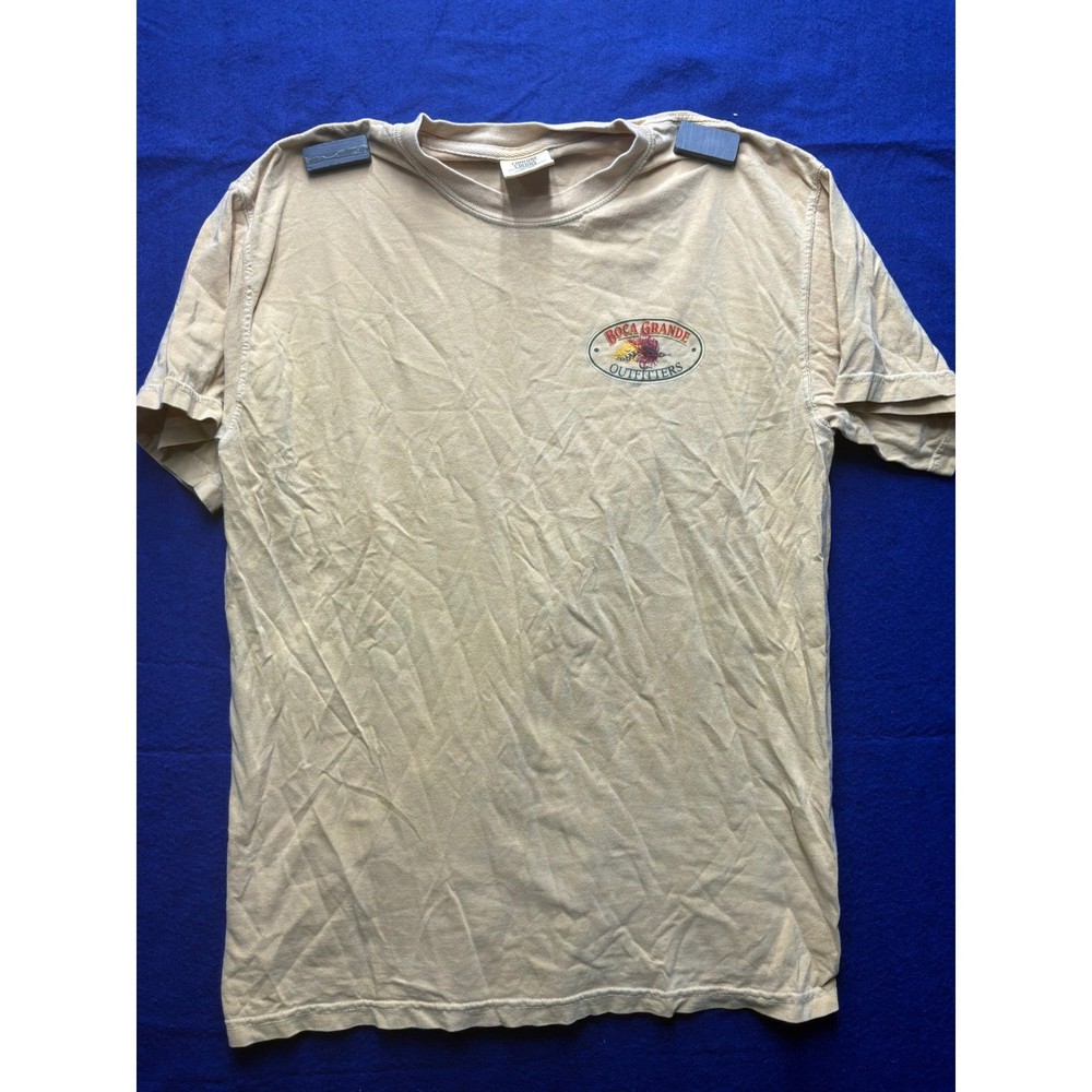 Gorpcore Mens Comfort Colors Boca Grande Outfitters T-Shirt M Tan