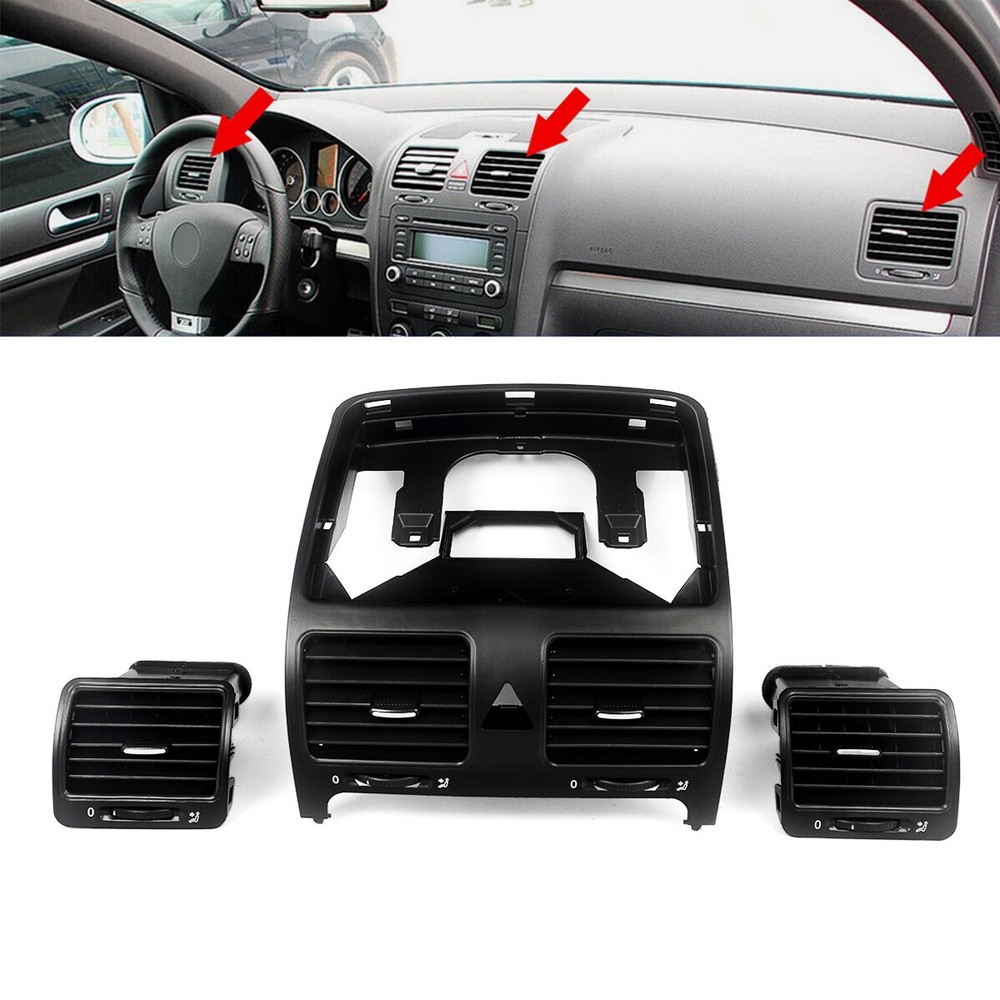 Front Center Dash Board+Side Air Outlet A/C Vent For VW Golf MK5 Jetta 2004-2009