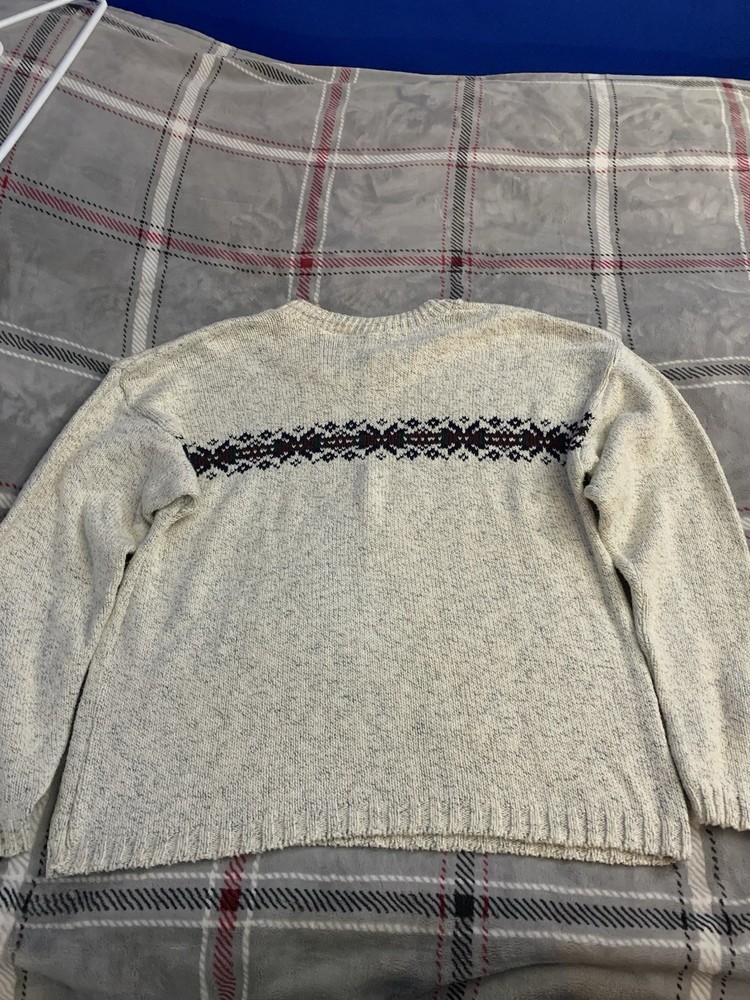 Vintage Northwest Territory Sweater Mens XL Fair Isle 90s Knit Cotton Crewneck
