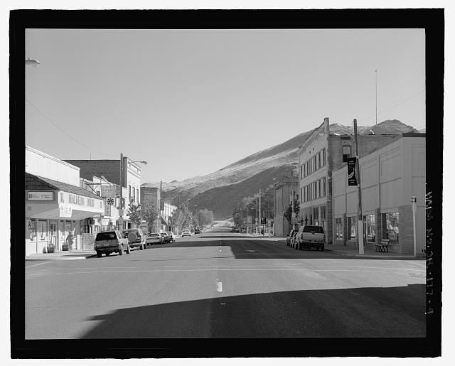 General topographic view of Vale Commercial Historic District, view looking