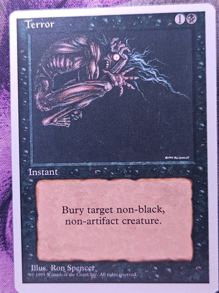 Terror Common Fourth Edition Magic: The Gathering Moderately Played