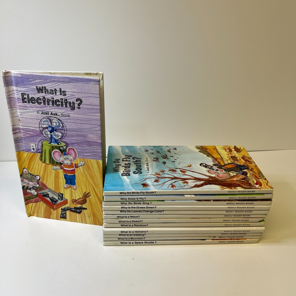 A Just Ask Book Lot of 13 Weekly Reader Books Hardcover Field Publications VTG