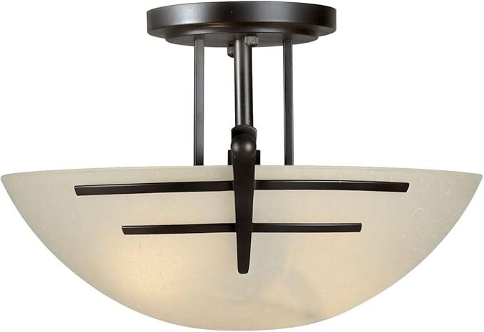 Forte Lighting 2231-02-32 Signature Semi-Flush Mount Antique Bronze